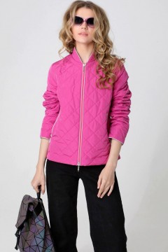 Демисезонная куртка-жакет тёмно-розового цвета 24122 Dizzyway