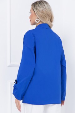 Синяя рубашка из хлопка Bellovera(фото4)