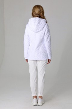 Куртка на молнии в белом цвете 24119 Dizzyway(фото3)