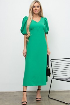 Длинное зелёное льняное платье Сэра №1 Valentina