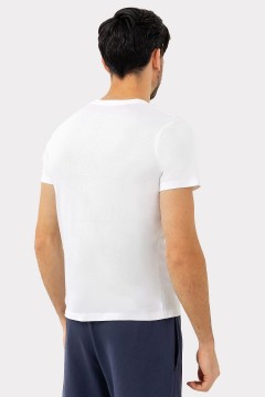 Белая трикотажная футболка 24-3760Б-0 Mark Formelle men(фото3)