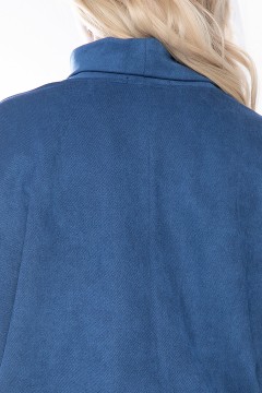 Синее платье из микровельвета с поясом Lady Taiga(фото3)