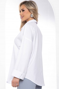 Белая рубашка с длинными рукавами Lady Taiga(фото4)