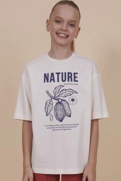 Удобная футболка с принтом для девочки GFT3354/1 Pelican