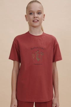 Модная футболка с принтом для девочки GFT3354/2  Pelican