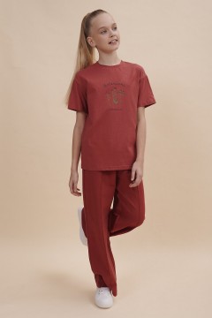 Модная футболка с принтом для девочки GFT3354/2  Pelican(фото2)