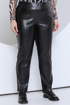 Чёрные комбинированные брюки Agata(фото2)