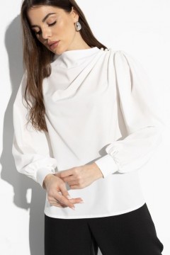 Белая блузка с объёмными рукавами Charutti