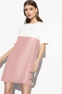 Короткое розовое платье с карманами Charutti