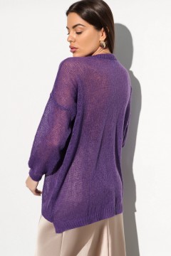 Фиолетовый вязаный джемпер с длинными рукавами Charutti(фото5)