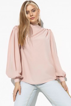Розовая блузка с объёмными рукавами Charutti
