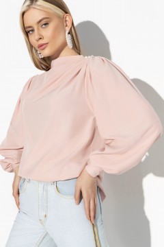 Розовая блузка с объёмными рукавами Charutti(фото2)