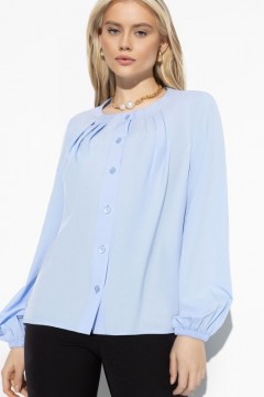 Голубая блузка с защипами по переду Charutti