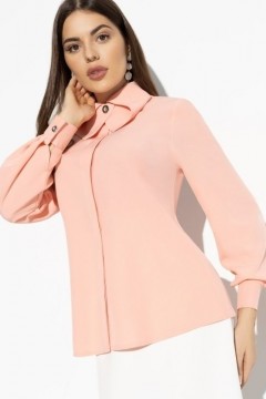 Оранжевая блузка с оригинальным отложным воротником-стойка Charutti