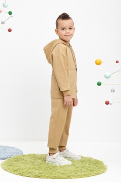 Удобные светло коричневые брюки для мальчика КР 400638/светло-коричневый к442 брюки Crockid(фото2)