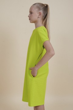 Яркое трикотажное платье для девочки GFDT3353 Pelican(фото3)