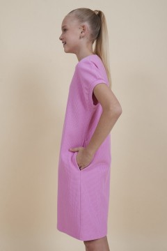 Удобное трикотажное платье для девочки GFDT3353 Pelican(фото3)