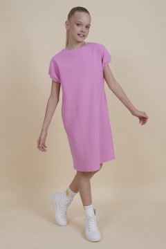 Удобное трикотажное платье для девочки GFDT3353 Pelican(фото2)