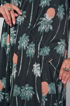 Тёмно-зелёное платье с принтом Intikoma(фото4)