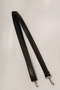 Ремень длинный с карабинами 150 см шириной 3 см черный Chica rica