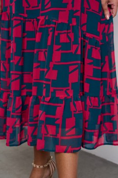 Платье миди цвета мультиколор Intikoma(фото4)