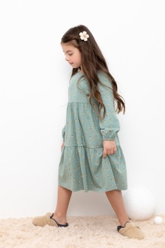 Удобное платье с притном для девочки КР 5770/полынь,маленькие желуди к401 платье Crockid(фото3)