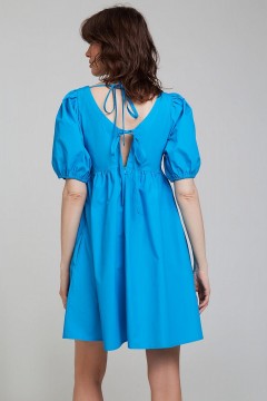 Синее короткое платье с завязкам по спинке 1.1.1.22.01.44.06494/174436 Incity(фото3)