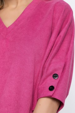 Розовое платье с напуском и пикантным разрезом Lady Taiga(фото3)