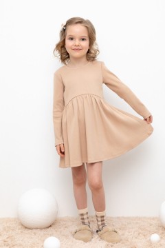 Нежно-бежевое платье для девочки КР 5778/нежный бежевый к415 платье Crockid(фото2)