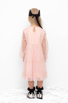 Гламурная платье для девочки в цвете розовый жемчуг  К 5855/розовый жемчуг платье Crockid(фото3)