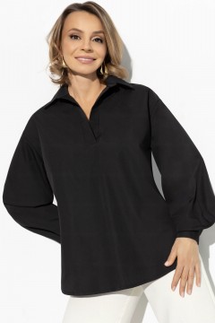 Чёрная блузка с объёмными рукавами Charutti