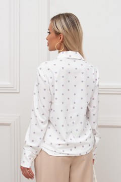 Белая блузка с завязками Диора №1 Valentina(фото3)