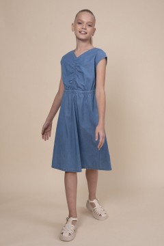 Удобное джинсовое платье для девочки GGDT3352 Pelican(фото2)