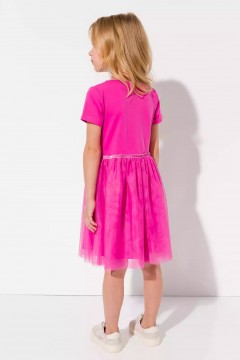 Розовое платье для девочки с коротким рукавом 11259AW23 Vulpes Familiy(фото3)