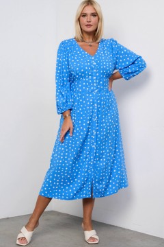 Голубое платье с принтом Intikoma