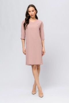 Розовое платье с рукавом-реглан 1001 dress(фото2)
