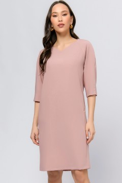 Розовое платье с рукавом-реглан 1001 dress