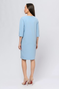 Голубое платье с рукавом реглан 1001 dress(фото3)