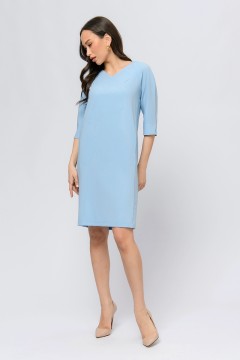Голубое платье с рукавом реглан 1001 dress(фото2)