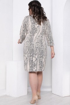 Трикотажное платье с акцентным принтом по переду изделия LT collection(фото3)