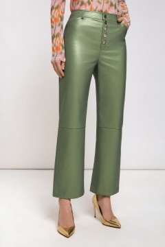 Оливковые брюки из экокожи 10200160670 Concept Club(фото2)
