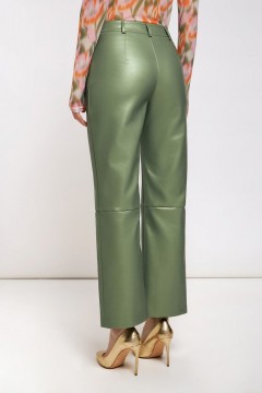 Оливковые брюки из экокожи 10200160670 Concept Club(фото3)