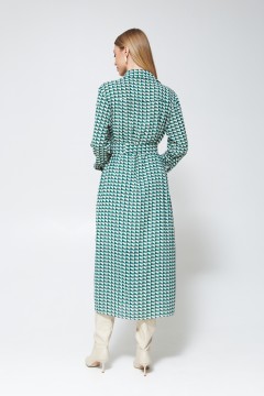 Длинное платье-рубашка с поясом Cloxy(фото4)