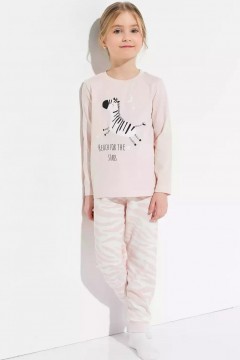 Розовая пижама для девочки Vulpes 10970AW23 Familiy