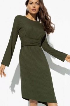 Зелёное платье с втачным поясом Charutti