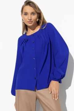 Синяя блузка с защипами по переду Charutti
