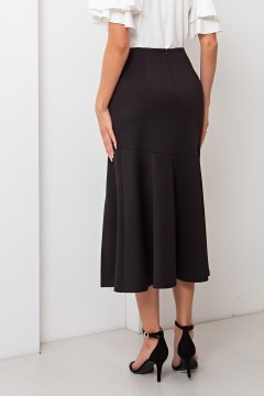 Длинная чёрная юбка с разрезом Кайла №1 Valentina(фото4)