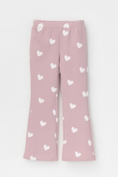 Стильные с принтом для девочки КР 400648/розово-сиреневый,сердечки к449 брюки Crockid(фото3)