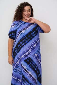 Синее платье с поясом  Intikoma(фото3)