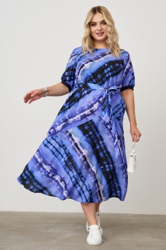 Синее платье с поясом  Intikoma(фото2)